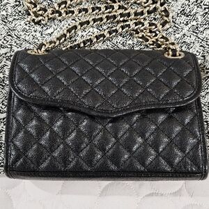 Rebecca Minkoff Black Quilted Chain Shoulder Bag